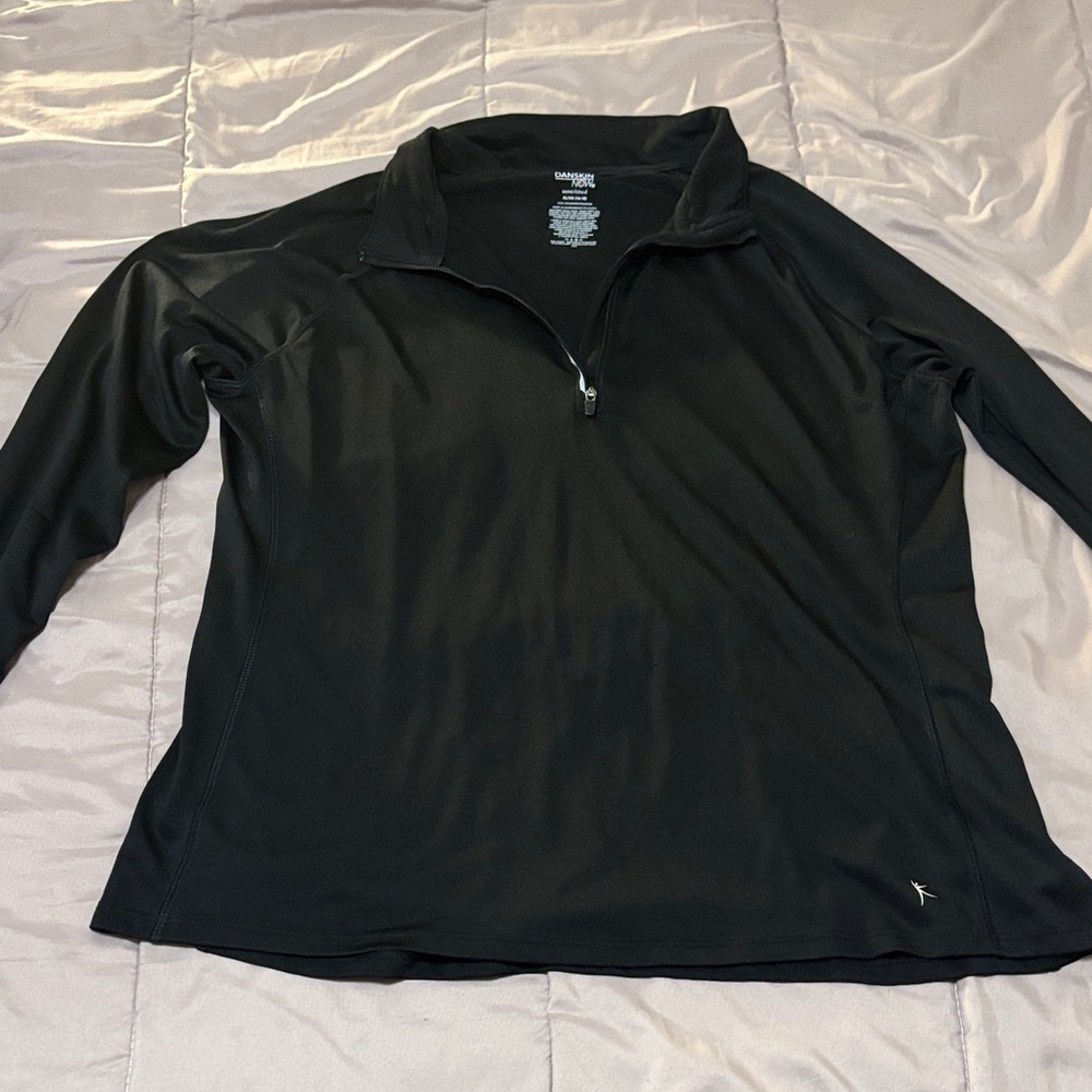 Danskin Now Black Semi-Fitted Pullover